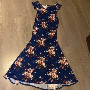 Pink Blush Off The Shoulder Maternity Gown